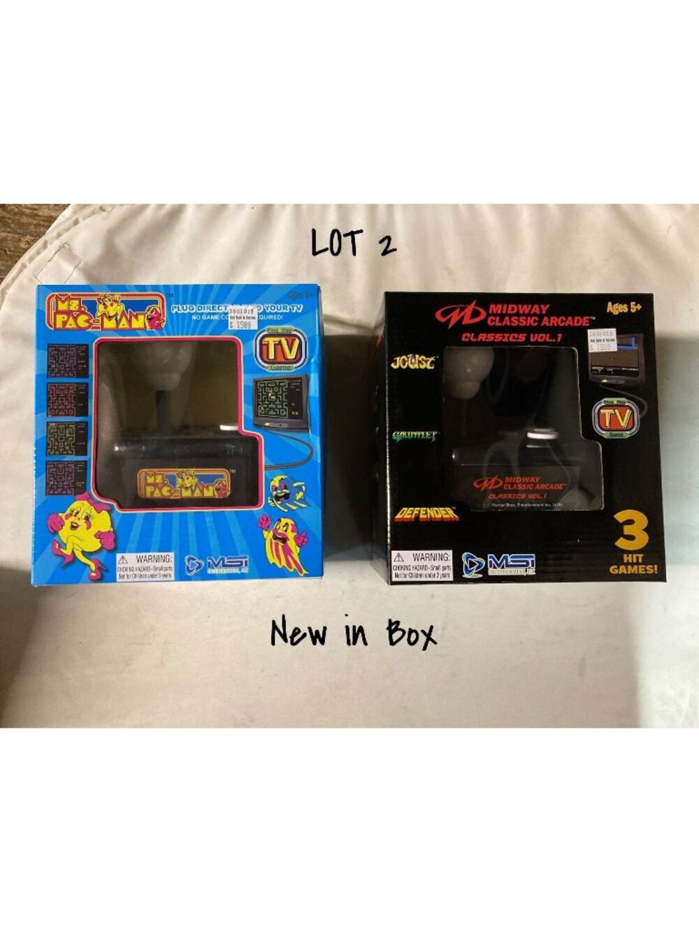 Ms. Pacman Gaming System & Midway Classic Arcade  Lot 2 New In Box